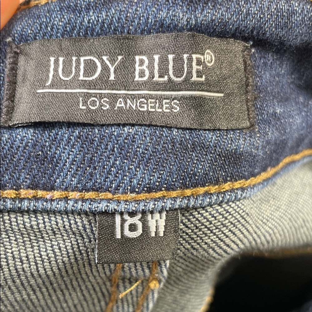 Judy Blue Dark Wash Distressed Skinny Jeans Size 18W - Picture 12 of 13